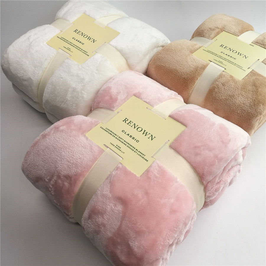 Lightweight Flannel Throw Blanket for Summer or Office