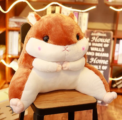 Hamster pillow quilt dual-use back cushion waist cushion pillow office waist pad blanket men warm hand pillow chair
