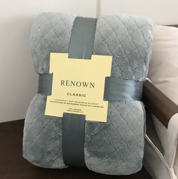 Lightweight Flannel Throw Blanket for Summer or Office