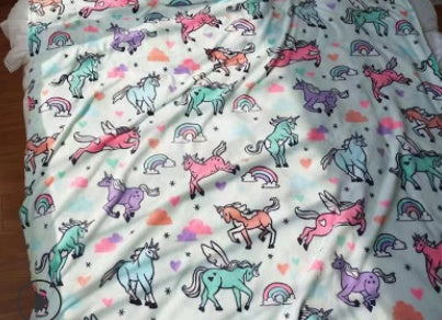 Lightweight Flannel Throw Blanket for Summer or Office