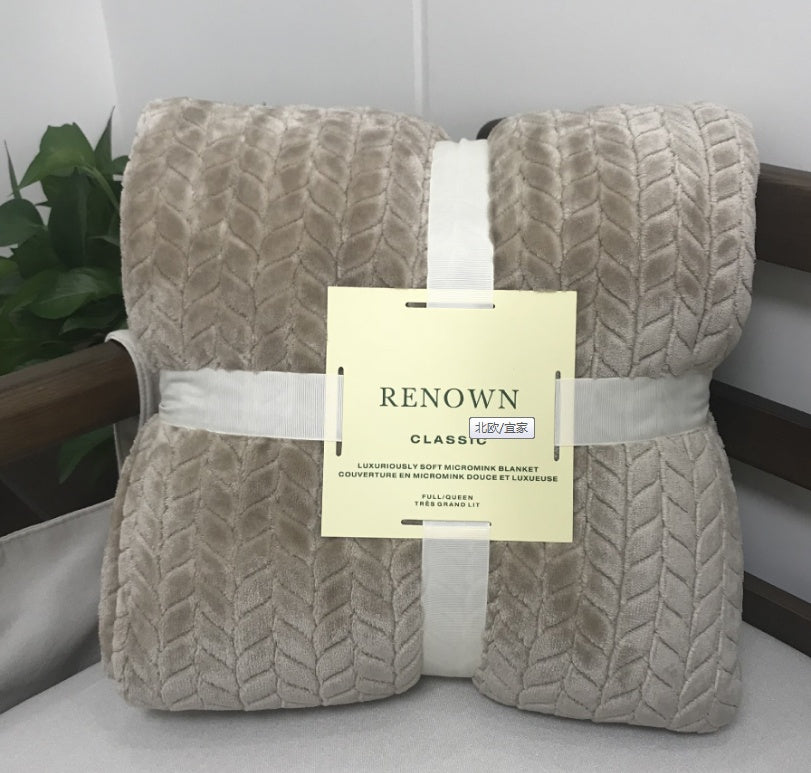 Lightweight Flannel Throw Blanket for Summer or Office