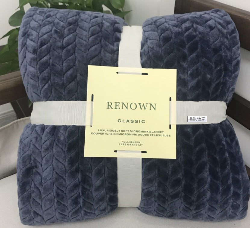 Lightweight Flannel Throw Blanket for Summer or Office