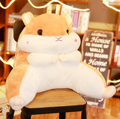 Hamster pillow quilt dual-use back cushion waist cushion pillow office waist pad blanket men warm hand pillow chair