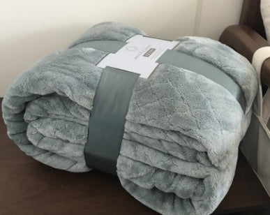 Lightweight Flannel Throw Blanket for Summer or Office