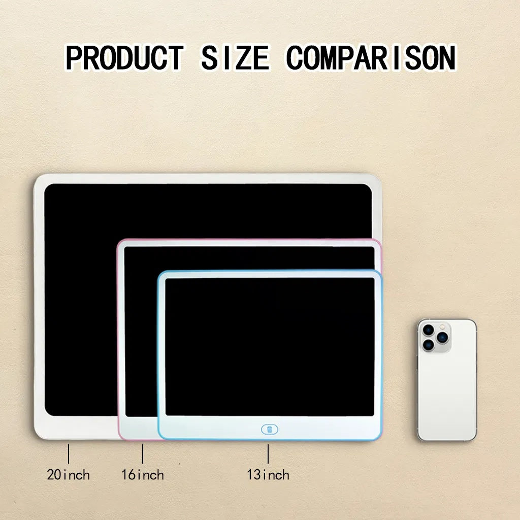 20-Inch LCD Colorful Doodle Board, Erasable Reusable Electronic Drawing Pad.