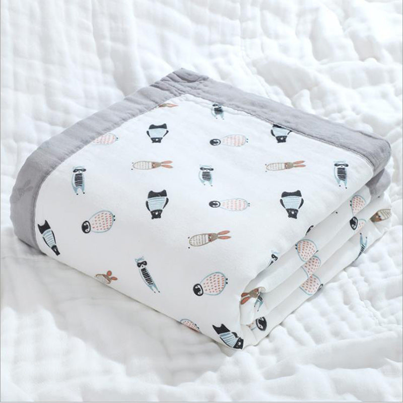 Cartoon Children's Bath Towel Six-layer Gauze Quilt Blanket