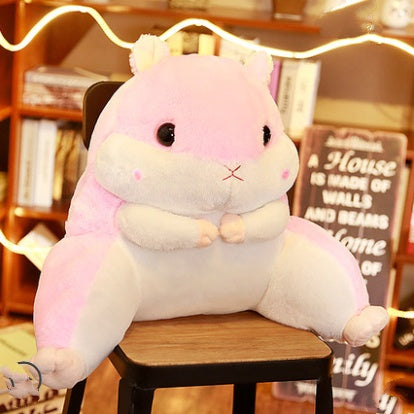 Hamster pillow quilt dual-use back cushion waist cushion pillow office waist pad blanket men warm hand pillow chair